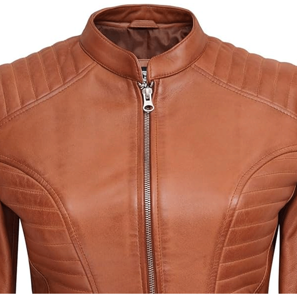 Women leather jacket casual outer style