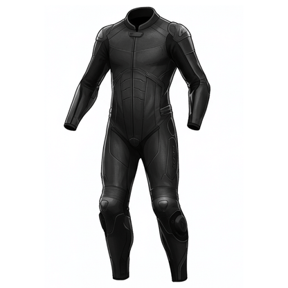Black Leather Motorcycle Suit for Ultimate Protection