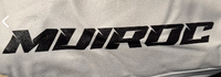 Black 'Muroe' logo on a textured gray background