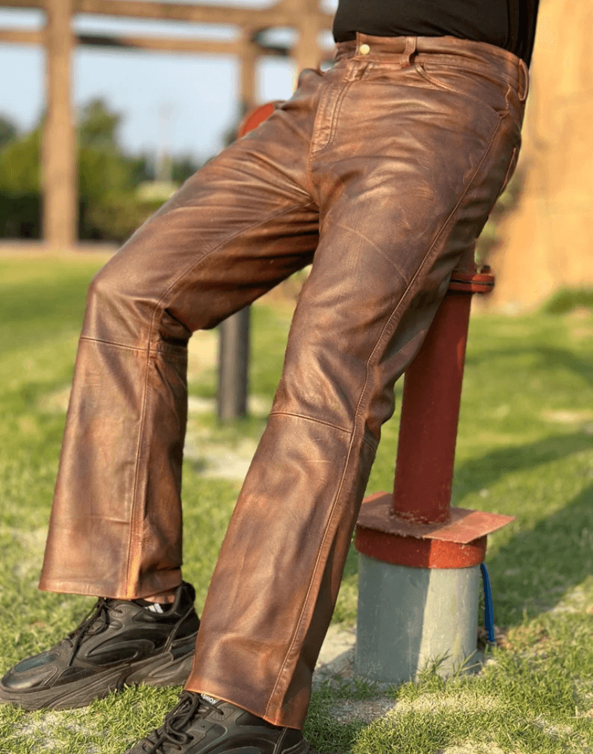 Turbo leather pants product overview