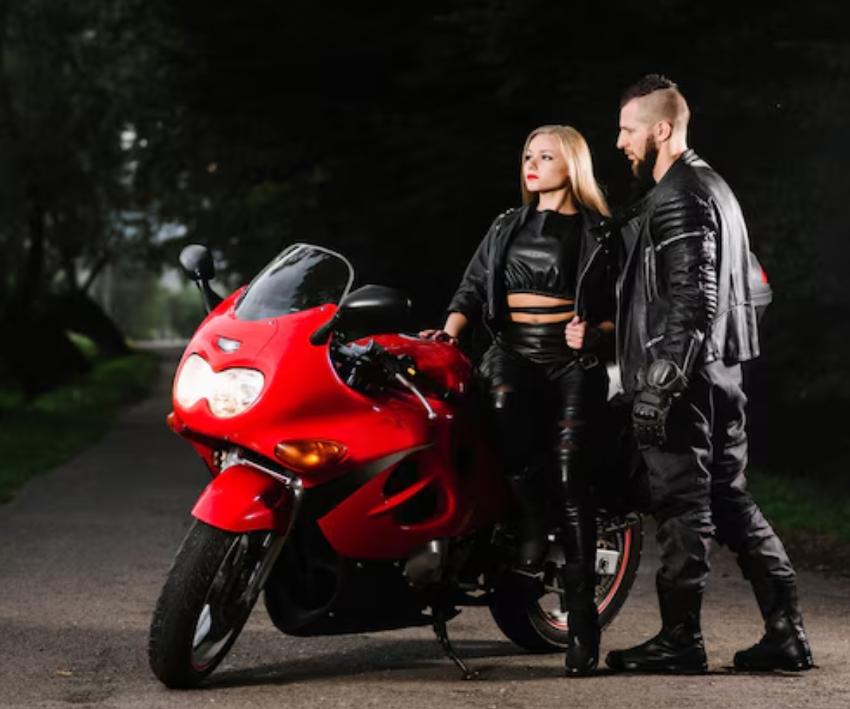Motorcycle leather jacket solid leather material