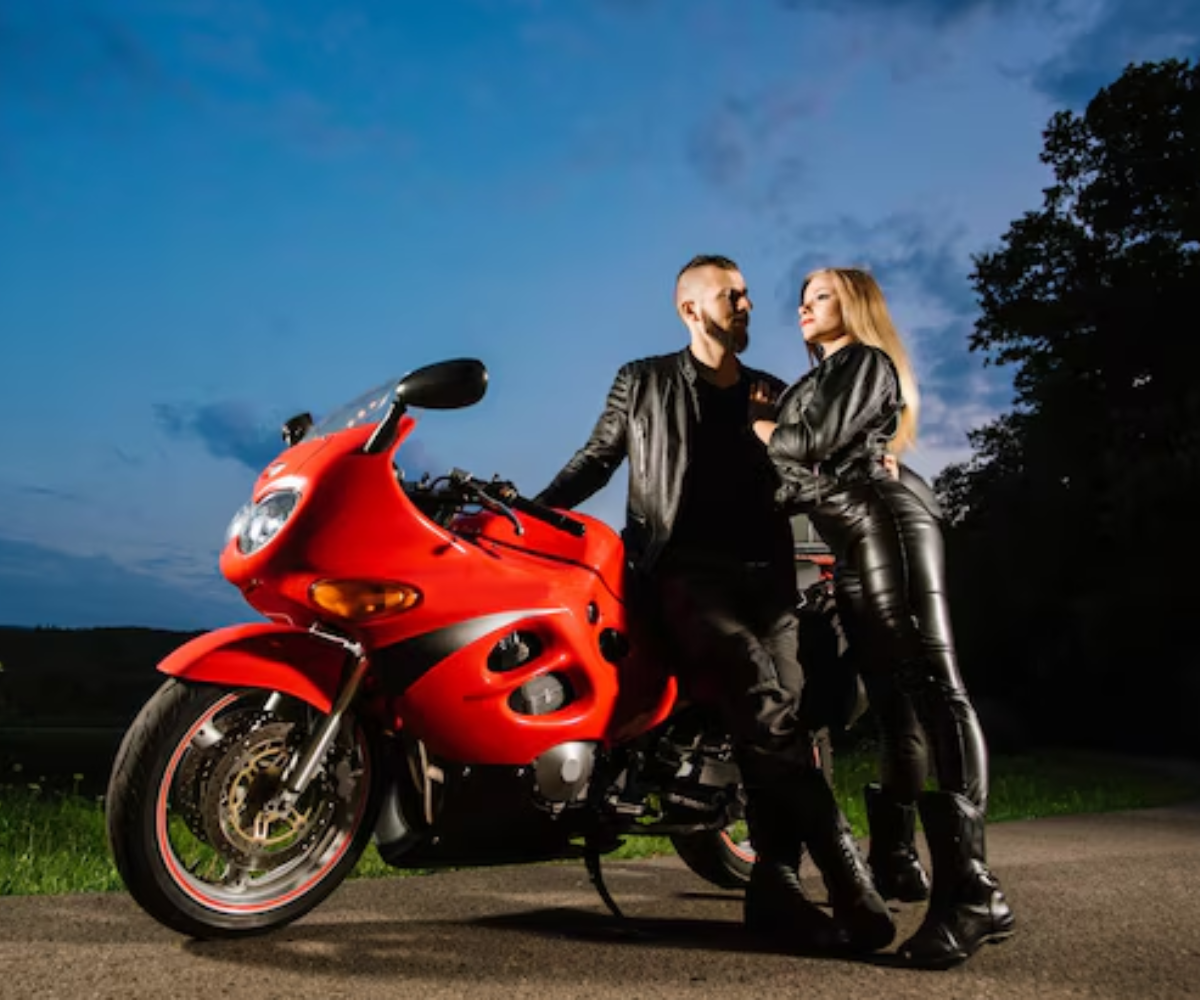Motorcycle leather jacket quality leather finish