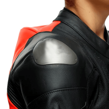 Arm view kids motorcycle leather suit