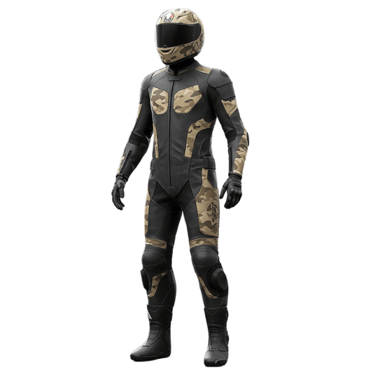 camo motorcycle suit