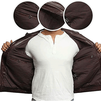 Leather racing suit modern biker gear