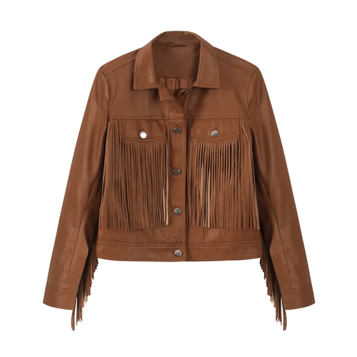 Ladies leather jacket outdoor wear