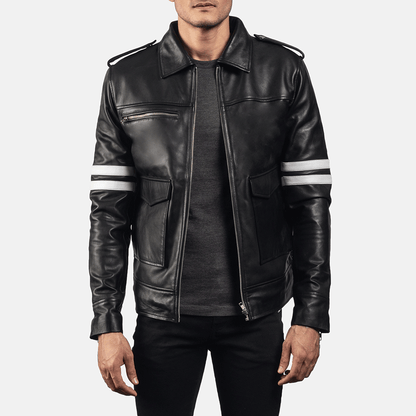 Men leather jacket modern fashion