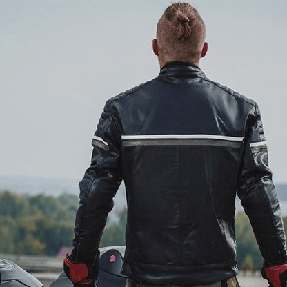 Motorcycle riding leather jacket