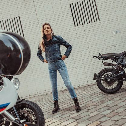 Ladies leather jacket smart outer fashion