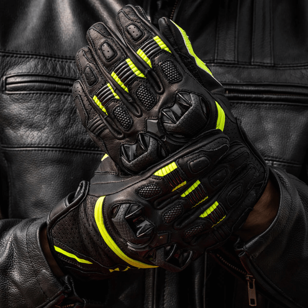 Motorcycle leather gloves for daily riding