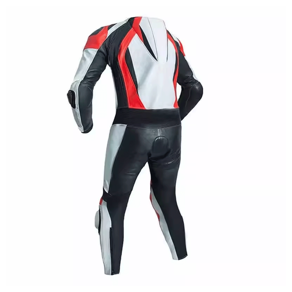 Leather suit for motorcycle riders