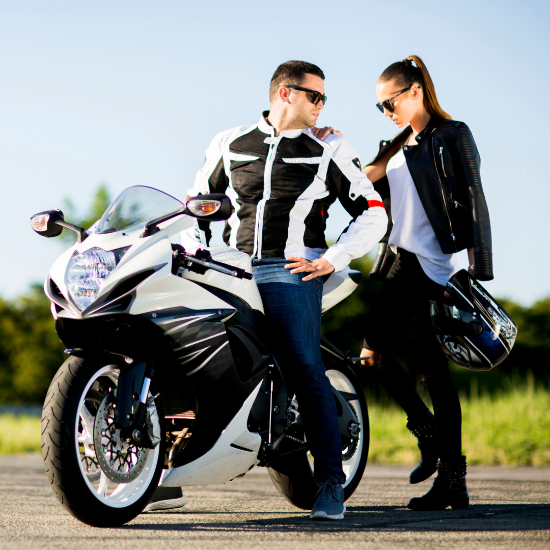 Motorcycle leather jacket comfortable riding wear